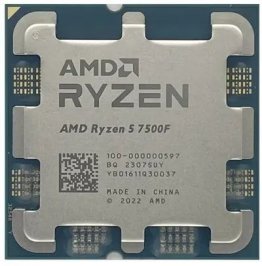 AMD Ryzen 5 7500F, AM5, 3.7 ГГц и 5 в режиме Turbo, Число ядер: 6, потоков 12, OEM