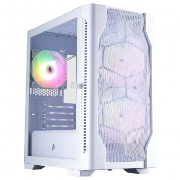 Корпус 1STPLAYER DK D4-M ARGB White / mATX / 2x140mm & 1x120mm ARGB fans  / D4-M-WH-2F7-14-W-1F7-W