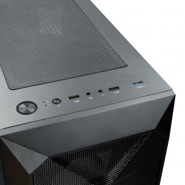 Корпус XASTRA A304 4ARGB Black ATX/Mesh/half-size TG/4x120mm ARGB FC fans/ A304-4FC12A